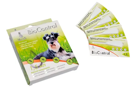 Біо контроль (BioControl) біокраплі з протипаразитарним ефектом для собак середніх порід 1,5 мл, MODES — Фото 1