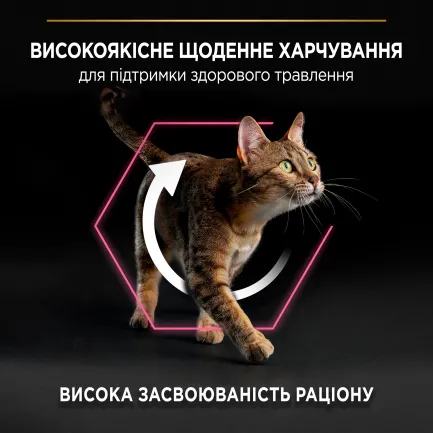 Сухий корм PRO PLAN Adult 1+ Delicate Digestion для дорослих котів з чутливою травною системою з індичкою 14 кг — Фото 4