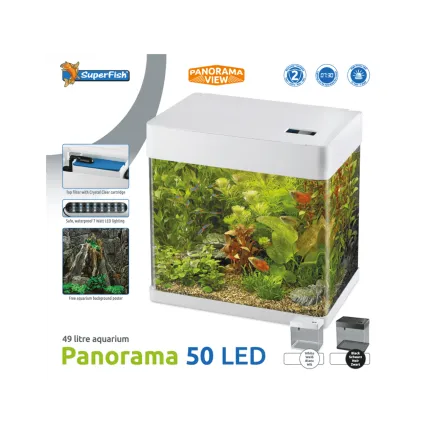 Акваріум скляний - Superfish Panorama 50 LED WHITE (A4052015) — Фото 1