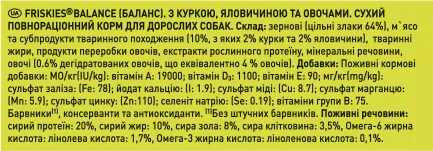 Сухий корм FRISKIES Balance для дорослих собак з куркою, яловичиною та овочами 2,4 кг — Фото 4