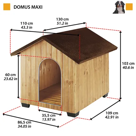 Ferplast DOMUS MAXI Буда для собак дерев'яна — Фото 1