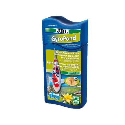 Ліки JBL GyroPond для ставкових риб проти зябрових і стрічкових черв'яків, 500 мл