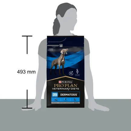Сухий дієтичний корм PRO PLAN VETERINARY DIETS DRM Dermatosis для цуценят та дорослих собак для підтримання функції шкіри при дерматозах та надмірному випадінні шерсті 3 кг — Фото 3