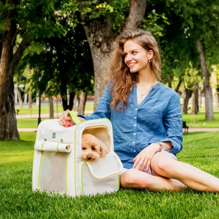 Рюкзак-переноска для котів та дрібних порід собак WAUDOG Relax Eco, 42*34*27 см, до 8 кг — Фото 5