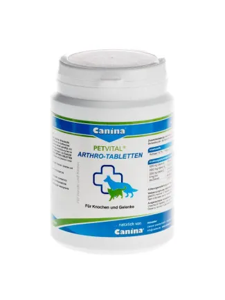Вітаміни Canina Petvital Arthro-Tabl. для собак та котів, для проблемних суглобів, 180 г (180 табл)