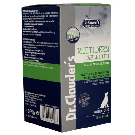 Вітамінно-мінеральний комплекс для собак Dr.Clauder’s Hair &amp; Skin Multi Derm Tablets для шкіри та шерсті, 90 шт таблетки — Фото 1
