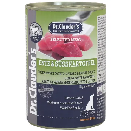Вологий корм для собак Dr.Clauder’s Selected Meat Duck &amp; Sweet Potato качка та солодка картопля 400 г
