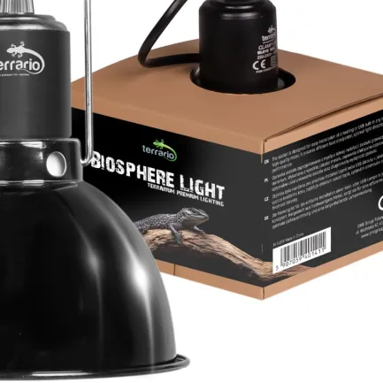 Світильник глибокий рефлекторний Terrario Biosphere Light 75W для локального обігріву тераріумів з керамічним патроном E27 — Фото 6