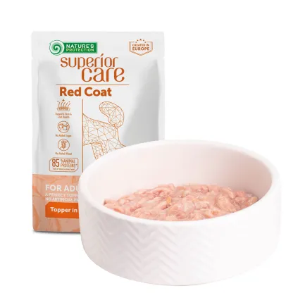 Nature's Protection Superior Care Red Coat Adult Tuna Додатковий вологий корм для собак з рудим забарвленням з тунцем, 70 г — Фото 5