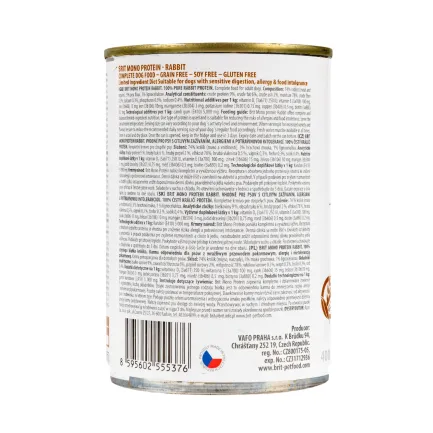 Вологий корм Brit Mono Protein Rabbit для собак, з кроликом, 400 г — Фото 2