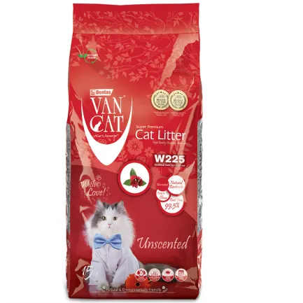 Бентонітовий наповнювач VanCat Unscented для туалету, 15 кг