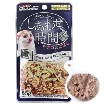 CattyMan Tuna Bonito Sardine КЕТТІМЕН ТУНЕЦЬ МАКРЕЛЬ САРДИНА в желе вологий корм, консерви для котів, пауч 55г 0,055 кг