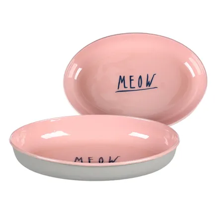 Flamingo Nell Oval ФЛАМІНГО НЕЛЛ ОВАЛЬНА емальована миска для котів 275мл 0,275 л