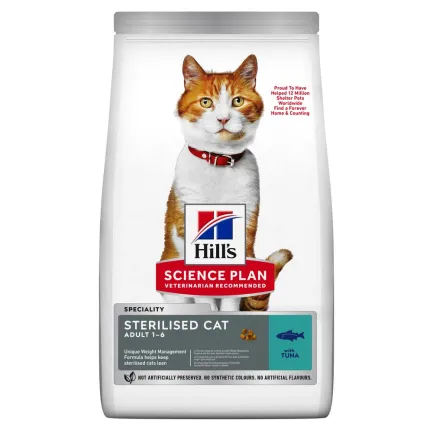 Hill’s Science Plan Adult Sterilised Cat Tuna Сухий корм для дорослих стерилізованих котів, з тунцем, 1,5 кг