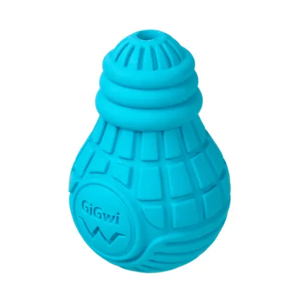 Іграшка для собак Лампочка резинова GiGwi Bulb Rubber, гума, S, блакитна — Фото 1