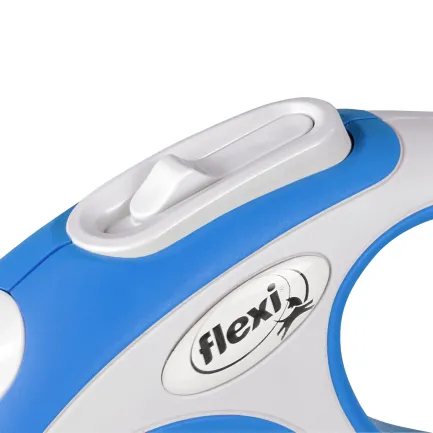 Рулетка Flexi New Comfort для собак, стрічка, розмір XS, 3 м (синя) — Фото 2