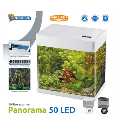Акваріум скляний - Superfish Panorama 50 LED BLACK (A4052040) — Фото 1
