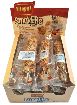 Колба Vitapol Smakers Box для гризунів, зі смаком фруктів, упаковка 12 шт