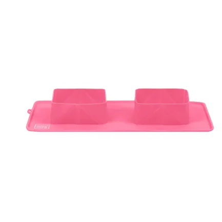 Миска складана WAUDOG Silicone,385х230х50 мм рожевий — Фото 1