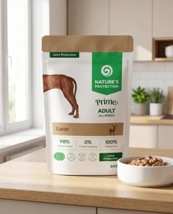 Nature's Protection Prime Joint Protection Adult Dogs Game Вологий корм для собак для захисту суглобів з дичиною, 500 г — Фото 1