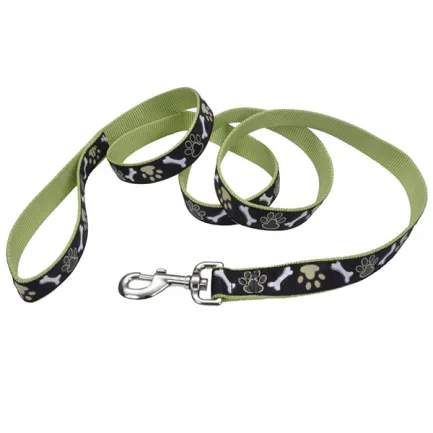 Coastal Pet Attire Ribbon КОСТАЛ РІББОН повідець для собак, 2.5смХ1.8м Коричневі лапки