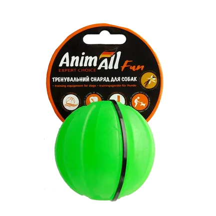 Іграшка AnimAll Fun тренувальний м'яч для собак, 7 см, зелена