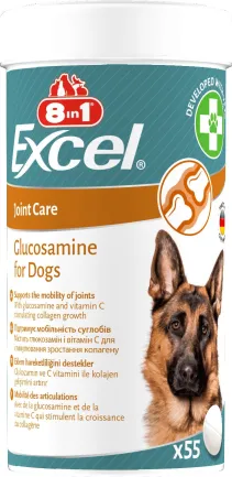 Вітаміни 8in1 Excel Glucosamine для цуценят та дорослих собак, для суглобів, 55 шт