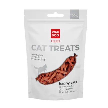 Ласощі для котів WAUDOG Treats "Кролячі смужки", 100 г — Фото 1