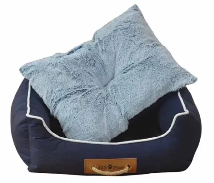 АnimAll Лежак Nena М з ручкою-мотузкою DARK BLUE (52X41X16)