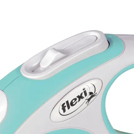 Рулетка Flexi New Comfort для собак, стрічка, розмір XS, 3 м (блакитна) — Фото 2