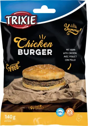 Ласощі Trixie Chicken Burger для собак, з куркою, 9 см, 140 г — Фото 2