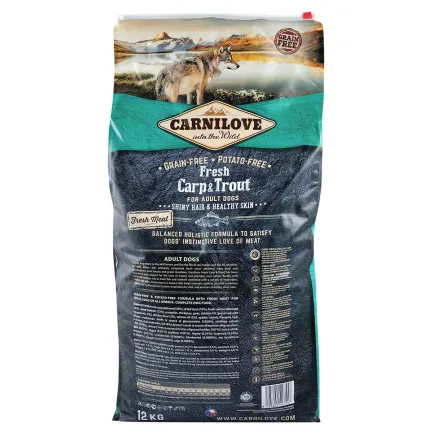 Сухий корм Carnilove Fresh Carp &amp; Trout для дорослих собак всіх порід, риба, 12 кг — Фото 3