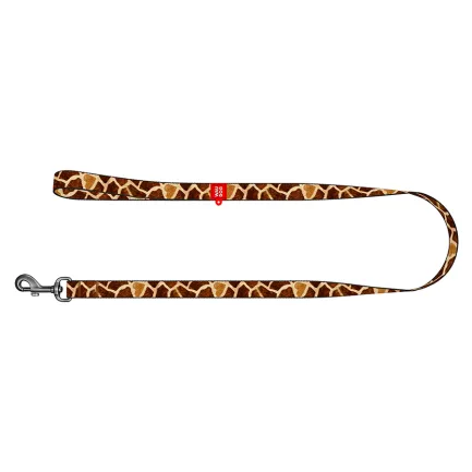 Повідець для собак нейлоновий WAUDOG Nylon, малюнок &amp;quot;Жираф&amp;quot;, M, Ш 20 мм, Дов 122 см — Фото 1