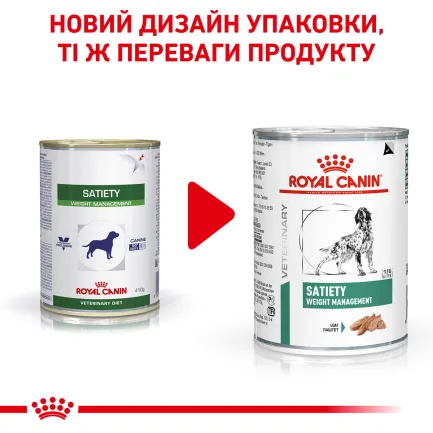 Дієтичний вологий корм Royal Canin SATIETY WEIGHT MANAGEMENT DOG (паштет) для собак 410 г — Фото 1