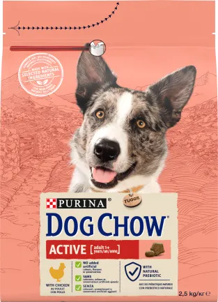 Сухий корм DOG CHOW Active Adult 1+ для дорослих собак з підвищеною активністю з куркою 2,5 кг — Фото 1