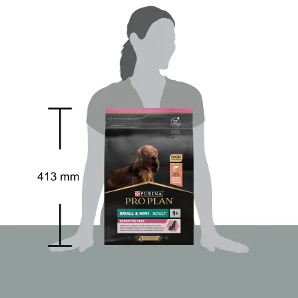Сухий корм PRO PLAN Small&amp;Mini Adult 1+ Sensitive Skin для дорослих собак дрібних порід з чутливою шкірою з лососем 3 кг — Фото 4