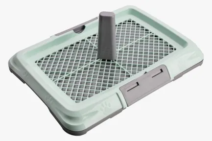 Туалет AnimAll для собак, під пелюшку, з сіткою, стовпчиком для пса, розмір S, 47.5×35.5×5 см, м'ятний