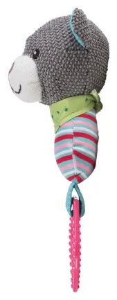 Іграшка Trixie Junior Ведмідь для собак, з кільцем зі звуком, 23 см (текстиль/плюш) — Фото 1
