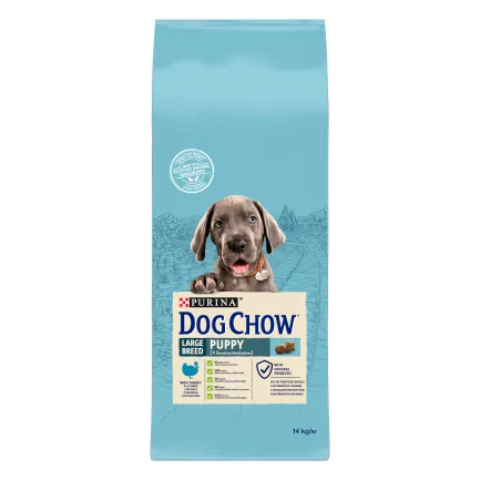 Сухий корм DOG CHOW Large Breed Puppy <2 для цуценят з індичкою 14 кг — Фото 1