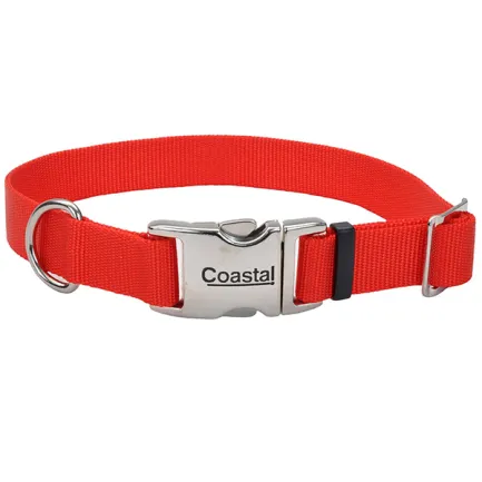 Coastal Metal Buckle КОСТАЛ МЕТАЛ нашийник для собак, 2.5х36-51cм Червоний