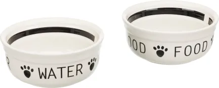 Миски Trixie Eat on Feet для собак, на металевій підставці, керамічні, 15 см, 2х600 мл — Фото 3