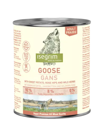 ISEGRIM Goose with Sweet Potato, Rose Hip &amp; Wild Herbs 800 г. Вологий корм для собак. Гуска з бататом, шипшиною та травами