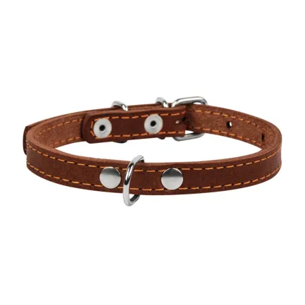 Нашийник "CoLLaR одинарний (ширина 12мм, довжина 24-32см) коричневий — Фото 1