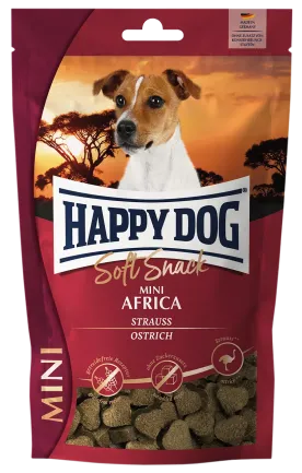 М'які ласощі Happy Dog Soft Snack Mini Africa для собак дрібних порід зі смаком страуса та картоплі, 100 г, 60691
