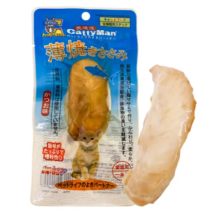 CattyMan Chicken Fillet Bonito КЕТТІМЕН ФІЛЕ КУРЯЧЕ З МАКРЕЛЛЮ запечені ласощі для котів 0,026 кг