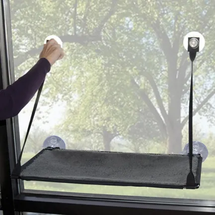 K&amp;H Ez Mount Window Kitty Sill СПАЛЬНЕ МІСЦЕ на вікно для котів Сірий