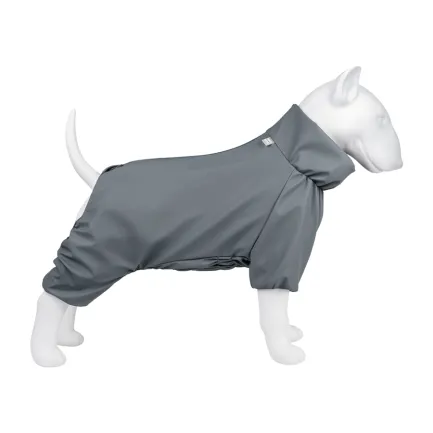 Дощовик для собак WAUDOG Clothes, водонепроникний, S30, В 57-59 см, С 44-46 см, сірий