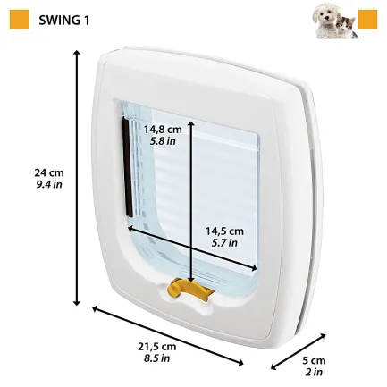 Ferplast SWING 1 SUPER BASIC Двері білі — Фото 1