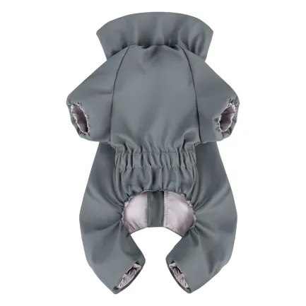 Дощовик для собак WAUDOG Clothes, водонепроникний, XS25, В 36-38 см, С 26-28 см, сірий — Фото 2