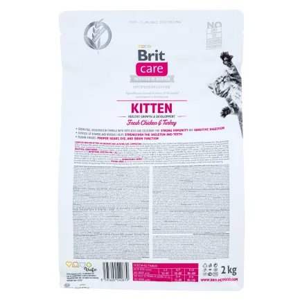 Сухий корм Brit Care Cat GF Kitten HGrowth &amp; Development для кошенят, здорове зростання та розвиток, 2 кг — Фото 2